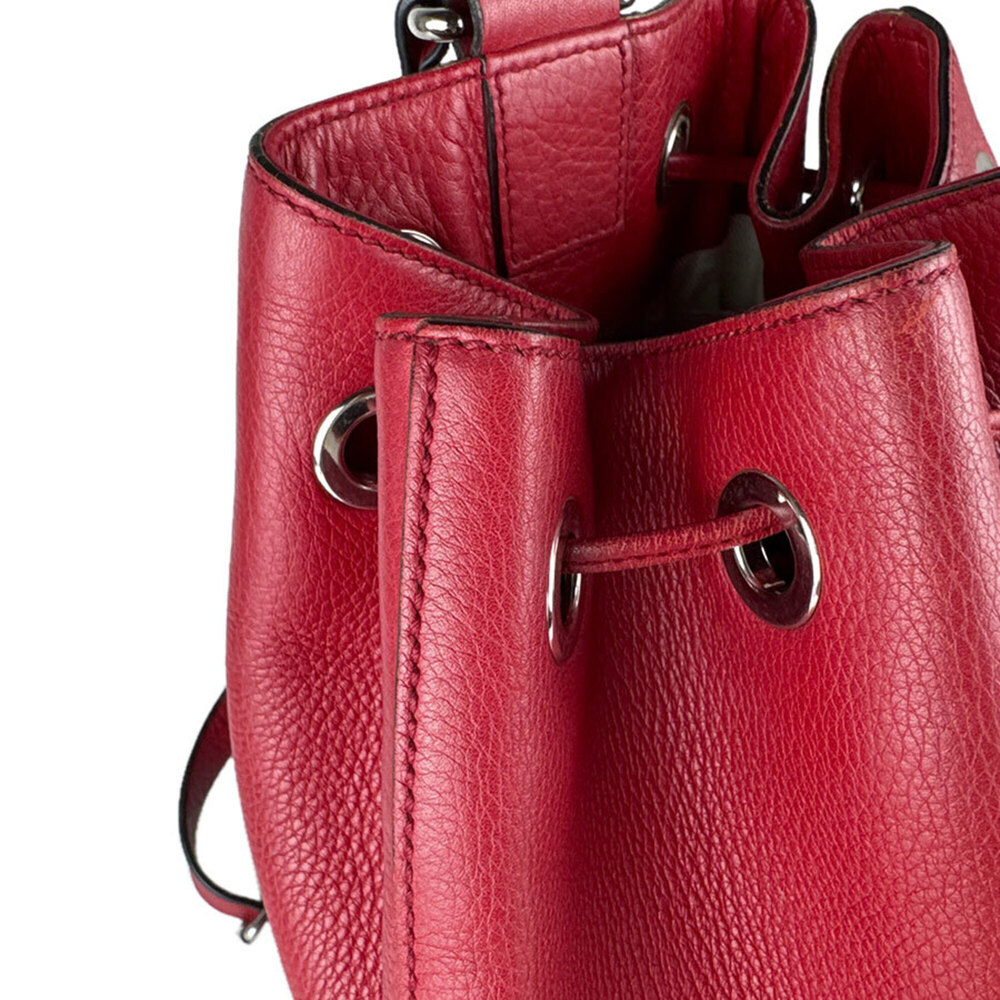 GUCCI Authentic Red Leather Backpack - Picture 7 of 13
